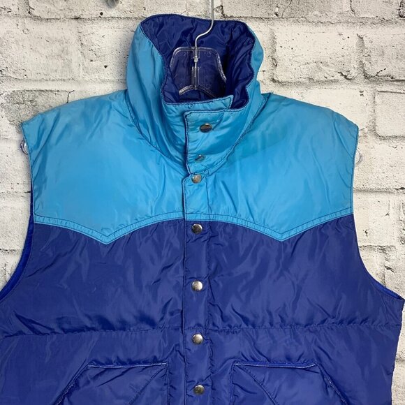 Vintage  Snap Front Down Puffer Vest - Picture 2 of 13